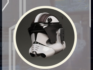 Star Wars 3D Printable Wearable Clone Cmdr Cody Helmet And Parts Modelo de impresión 3D