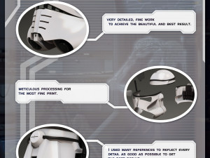 Star Wars 3D Printable Wearable Clone Cmdr Cody Helmet And Parts Modelo de impresión 3D