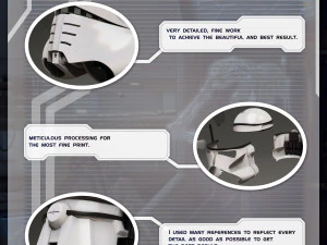 Casco e parti Cmdr Cody indossabili stampabili in 3D di Star Wars Modello di stampa 3D