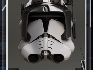 Star Wars 3D Printable Wearable Clone Cmdr Cody Helmet And Parts Modelo de impresión 3D