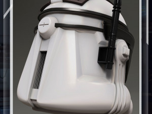 Star Wars 3D Printable Wearable Clone Cmdr Cody Helmet And Parts Modelo de impresión 3D