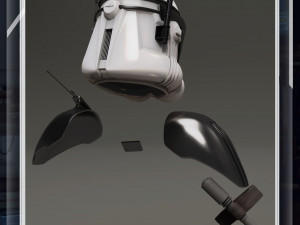 Star Wars 3D Printable Wearable Clone Cmdr Cody Helmet And Parts Modelo de impresión 3D