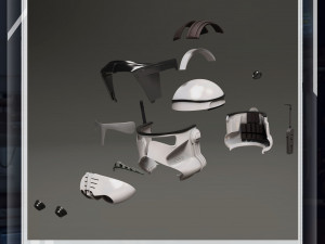 Star Wars 3D Printable Wearable Clone Cmdr Cody Helmet And Parts Modelo de impresión 3D