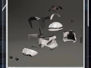 Casco e parti Cmdr Cody indossabili stampabili in 3D di Star Wars Modello di stampa 3D