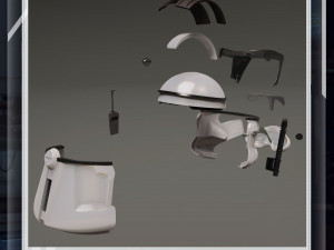 Star Wars 3D Printable Wearable Clone Cmdr Cody Helmet And Parts Modelo de impresión 3D