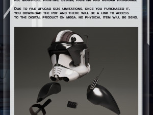 Star Wars 3D Printable Wearable Clone Cmdr Cody Helmet And Parts Modelo de impresión 3D