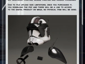 Casco e parti Cmdr Cody indossabili stampabili in 3D di Star Wars Modello di stampa 3D
