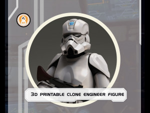 Star Wars 3D Printable Clone Trooper Engineer Figure 3D Print Model