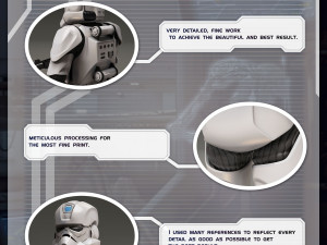 Star Wars 3D Printable Clone Trooper Engineer Figure Model do druku 3D
