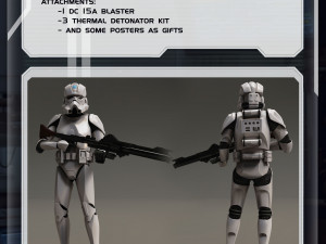 Star Wars 3D Printable Clone Trooper Engineer Figure Model do druku 3D