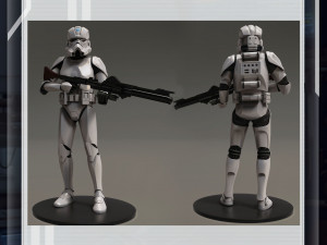 Star Wars 3D Printable Clone Trooper Engineer Figure Model do druku 3D
