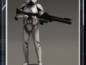Star Wars 3D Printable Clone Trooper Engineer Figure Model do druku 3D