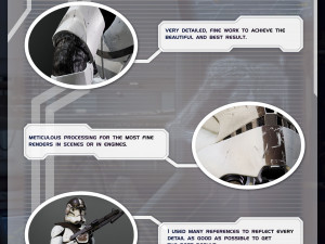 Clone Trooper Phase 2 At-Te Gunner Rigged Low Poly 3D Модель