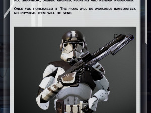 Clone Trooper Phase 2 At-Te Gunner Rigged Low Poly 3D Модель