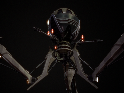 Combat tri droid 3D 모델