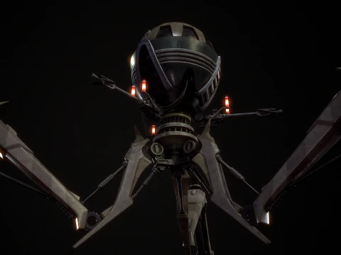 Combat tri droid 3D Model