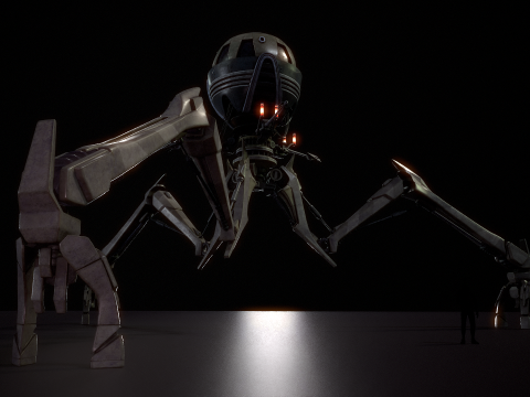 Combat tri droid 3D 모델