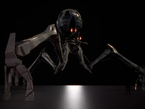 Combat tri droid 3D Model