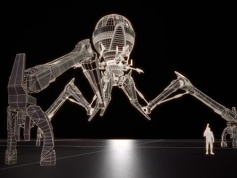 Combat tri droid 3D Model