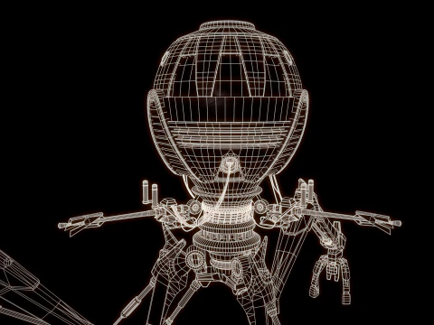 Combat tri droid 3D Model