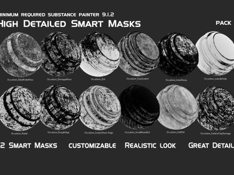 High Detail Smart Masks Pack 2 CG テクスチャ