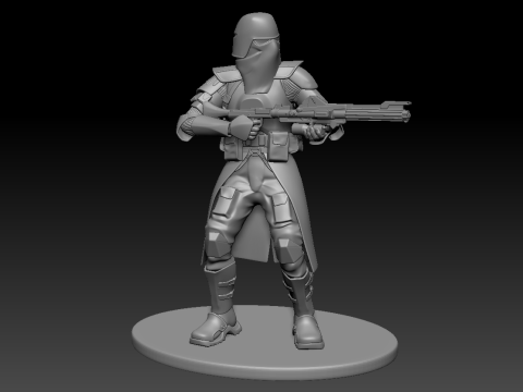 Star wars 3d printable clone Galactic Marine Pose 2 3D प्रिंट मॉडल