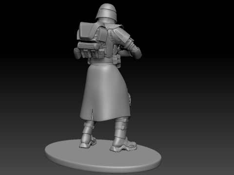Star wars 3d printable clone Galactic Marine Pose 2 3D प्रिंट मॉडल
