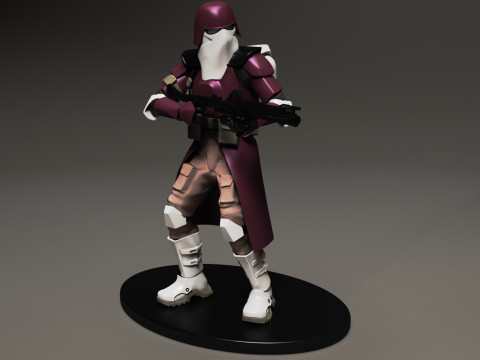 Star wars 3d printable clone Galactic Marine Pose 2 3D प्रिंट मॉडल
