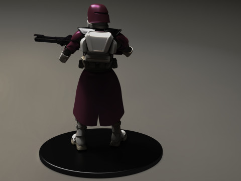 Star wars 3d printable clone Galactic Marine Pose 2 3D प्रिंट मॉडल