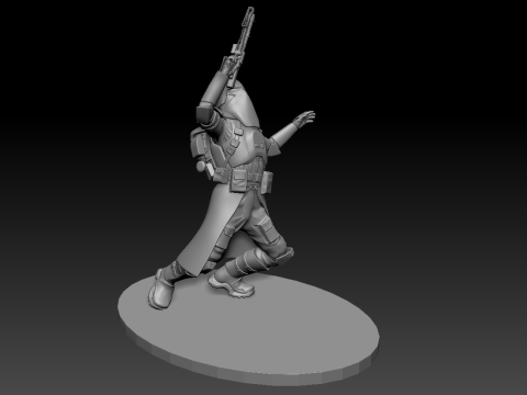 Star wars 3d printable clone Galactic Marine Pose 3 3D प्रिंट मॉडल