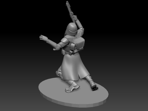 Star wars 3d printable clone Galactic Marine Pose 3 Model Cetak 3D