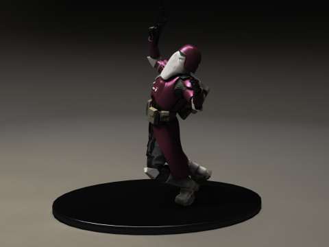 Star wars 3d printable clone Galactic Marine Pose 3 Model Cetak 3D