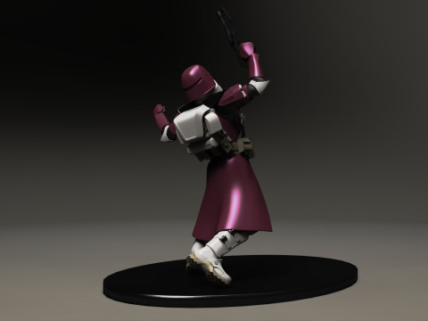 Star wars 3d printable clone Galactic Marine Pose 3 Model Cetak 3D