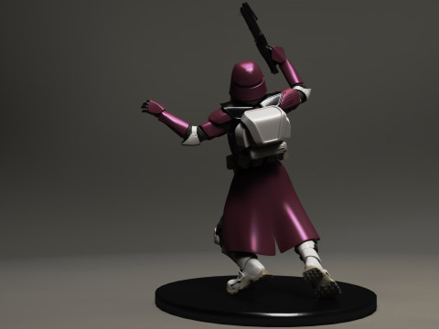 Star wars 3d printable clone Galactic Marine Pose 3 Model Cetak 3D