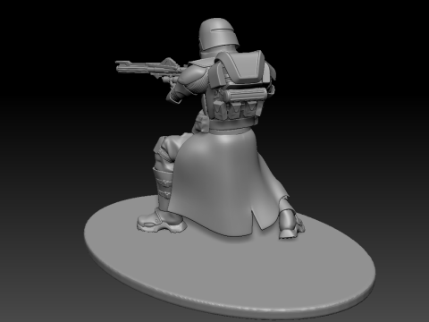 Star wars 3d printable clone Galactic Marine Pose 1 Model Cetak 3D
