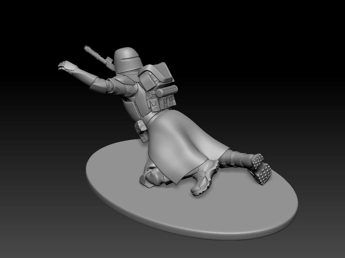 Star wars 3d printable clone Galactic Marine Pose 4 3D Print Model .c4d .max .obj .3ds .fbx .stl .blend 