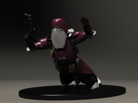 Star wars 3d printable clone Galactic Marine Pose 4 3D प्रिंट मॉडल