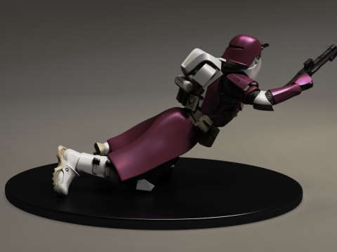 Star wars 3d printable clone Galactic Marine Pose 4 3D प्रिंट मॉडल