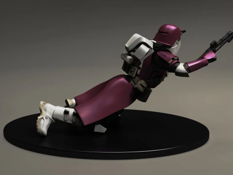 Star wars 3d printable clone Galactic Marine Pose 4 3D Print Model