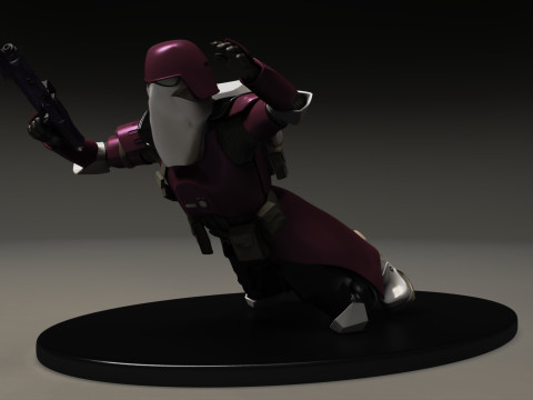 Star wars 3d printable clone Galactic Marine Pose 4 3D प्रिंट मॉडल