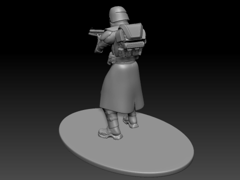 Star wars 3d printable clone Galactic Marine Pose 5 3D Принт Модель