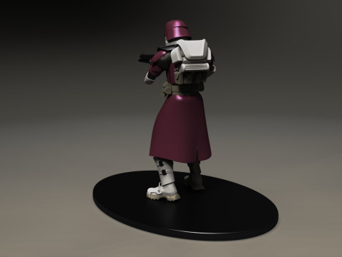 Star wars 3d printable clone Galactic Marine Pose 5 3D Принт Модель