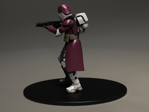 Star wars 3d printable clone Galactic Marine Pose 5 3D Принт Модель