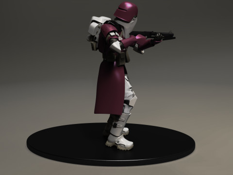 Star wars 3d printable clone Galactic Marine Pose 5 3D Принт Модель
