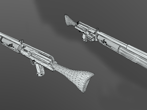 Star wars dc-15c blaster Low-poly Modèle 3D