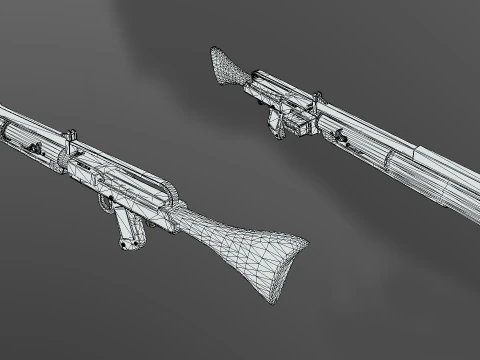 Star wars dc-15c blaster Low-poly 3D Model