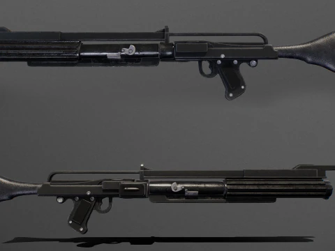 Star wars dc-15c blaster Low-poly 3D Model