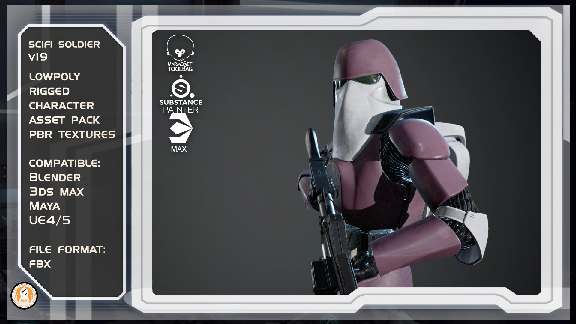 Star wars Rigged clone Galactic Marine 3D Model .c4d .max .obj .3ds .fbx .stl .blend 