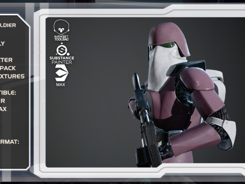 Star wars Rigged clone Galactic Marine 3D Модель