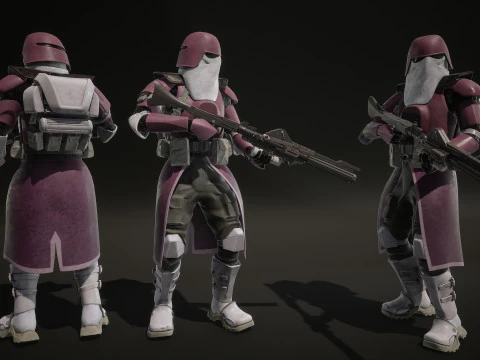 Star wars Rigged clone Galactic Marine 3D Model